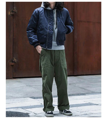 Bronson 1947 Model 838A OD7 Fatigue Utility Pants Men HBT OG-107 Baker Trousers.