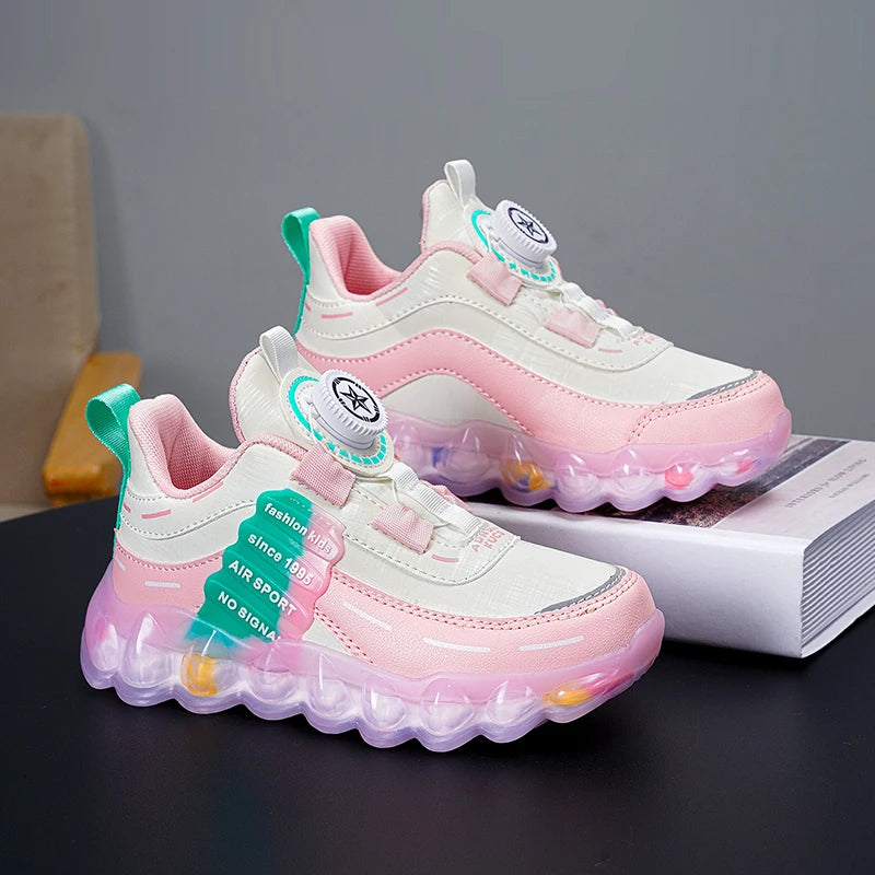 New Anti-skid Leather Kids Sneakers for 5-16Years Girls Casual Walking Footwear Non Slip Children Boys Sport Running Sneaker.