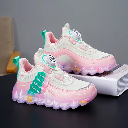 New Anti-skid Leather Kids Sneakers for 5-16Years Girls Casual Walking Footwear Non Slip Children Boys Sport Running Sneaker.