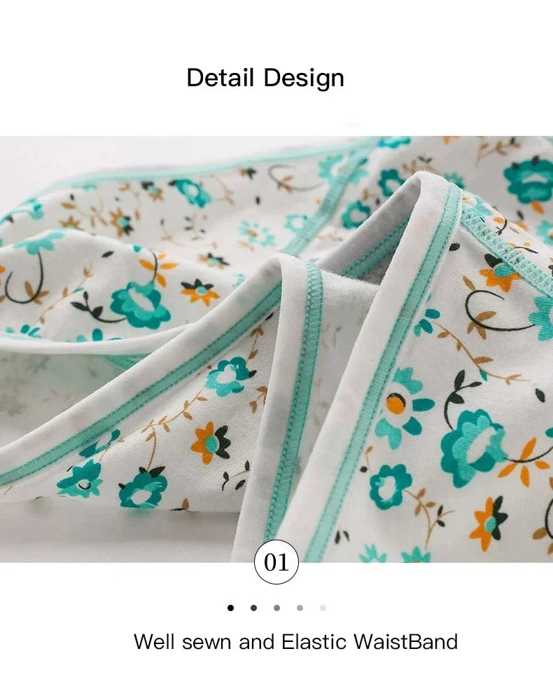 3pcs girl 's Pure Cotton Menstrual Leak-Proof Breathable Briefs Three Layers teenager Physiological Student Mid Waist Pantie.