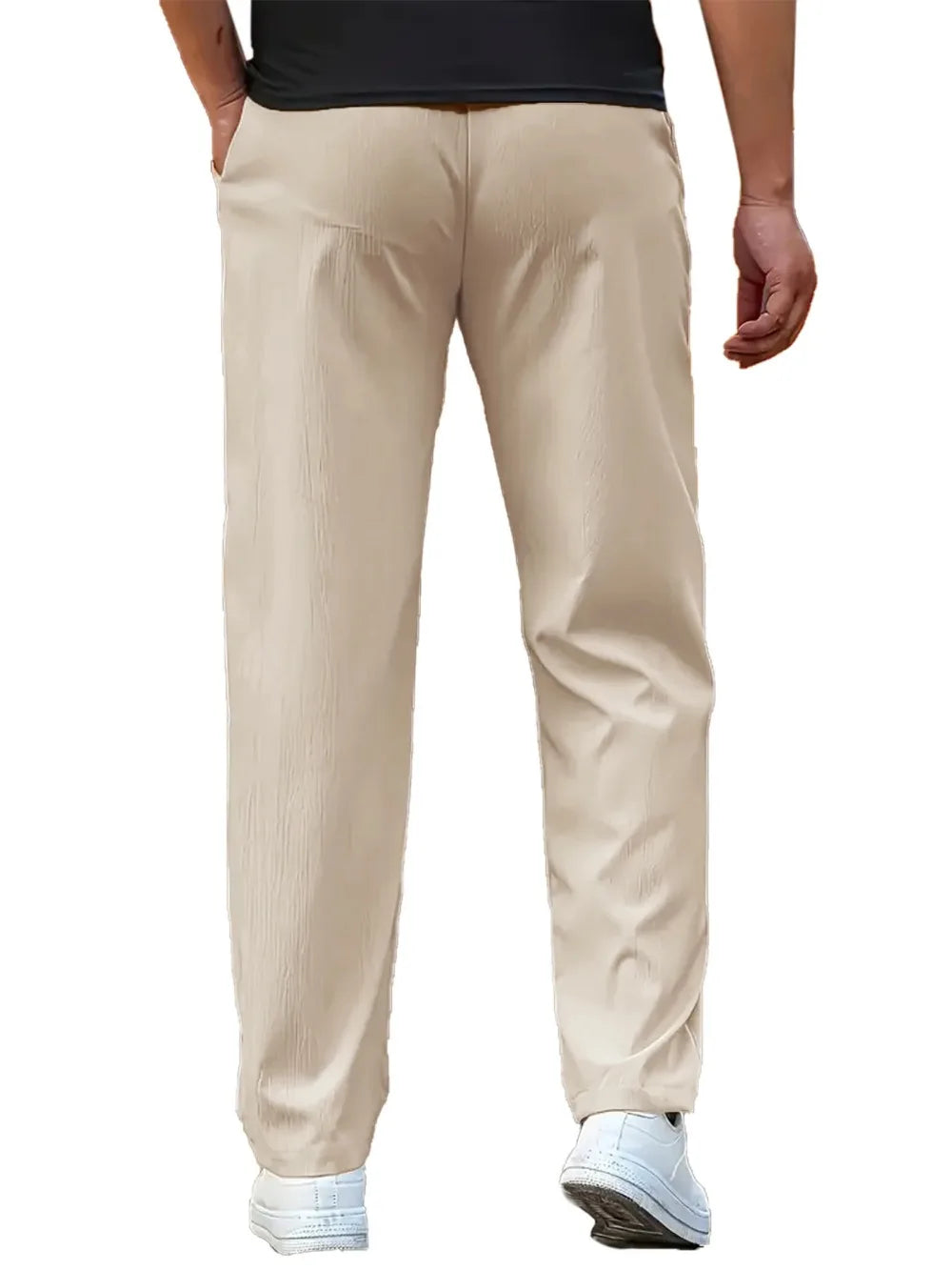 Men's Casual Pants Breathable Loose Sports Sweatpants Solid Color Running Straight Long Pants Outdoor Workout Joggers Streetwear.