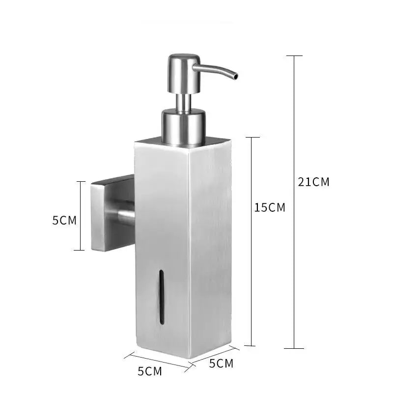 250 ml manueller Seifenspender aus gebürstetem Edelstahl zur Wandmontage, goldener schwarzer quadratischer runder Seifenspender für Hotelbadezimmer