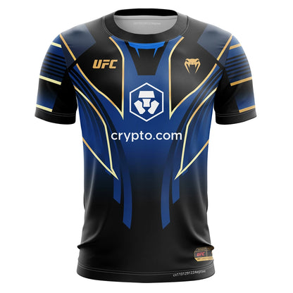 Men's Training UFC Breathable Sportswear T-shirts Outdoor Male Leisure Short-Sleeved Jersey Boys Running Fitness Tops.