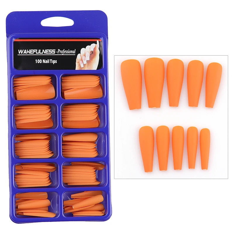 Long Matte Nails Beauty Nails Cute Stiletto Nails Long Pointy 100pcs/Box  Matte Black Stiletto Nails - Full Set  Edgy Black N.