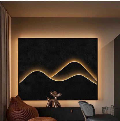 Waterproof COB LED Strip Lights 24V Flexible Neon Light Black Silicone Tube Linear Dimmable Lighting with Touch Sensor Switch.