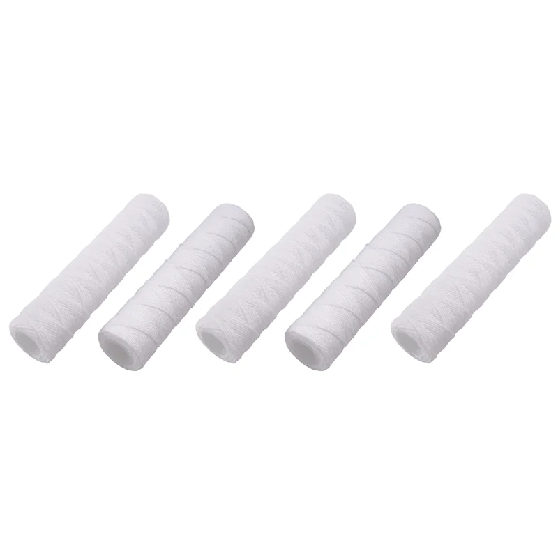 A01V-5 Micrometre 10 X 2.5 Inch String Wound Sediment Water Filter Cartridge Whole House Sediment Filtration, Universal Replacem