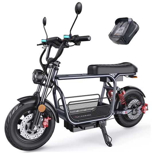 iScooter DX5 Electric Scooter With Seat and Basket 1500W 15.6Ah Scooter for Adults 72KM Range 15''Scooter with NFCs 55KM/h Speed.