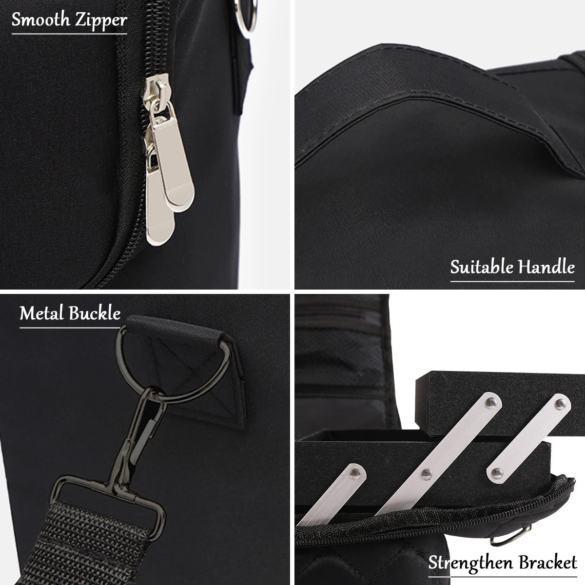 Folding Manicurist Toolbox Portable Cosmetic Bag Travel Makeup Case.