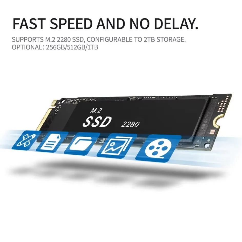 FIREBAT AK2 PLUS Mini PC Intel N100 N150 CPU Windows 11  DDR4 16GB RAM 512GB SSD Desktop Computer  WIFI5 BT4.2  HDMI USB.