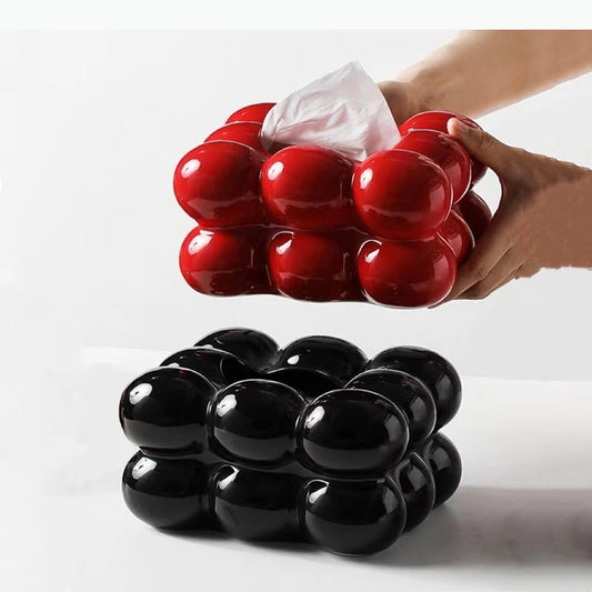 Ceramic Tissue Box Candy Drawer Napkin Paper Drawer Tray Household Storage Dining Table Tissue Box.