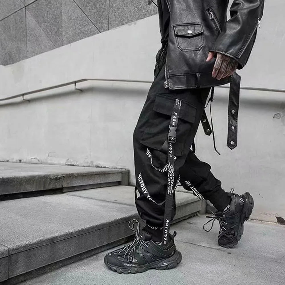 Men Joggers Cargo Pants Multi-pocket Elastic Waist Harem Pants Men Casual Hip Hop Streetwear Sweatpants Pencil Pants Techwear.