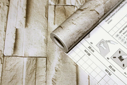 Stone Peel And Stick Wallpaper Faux Brick Vinyl Self-adhesive 3D Wallpaper For Bedroom Living Room Walls Home Decoration Sticker