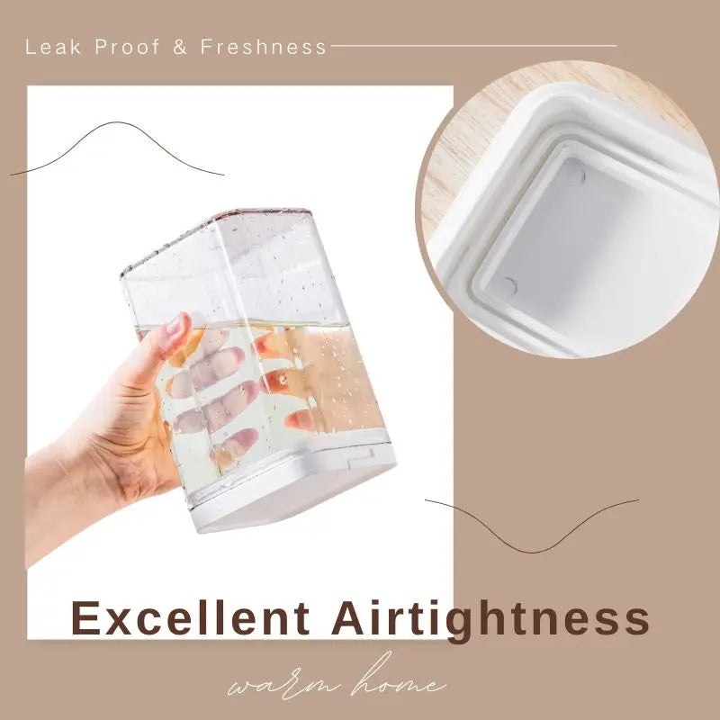 Plastic Storage Container,Sealed Container,kitchen Storage Jars for Grain,Cereal,Pasta,Noodles,Coffee Beans,Leak-proof.