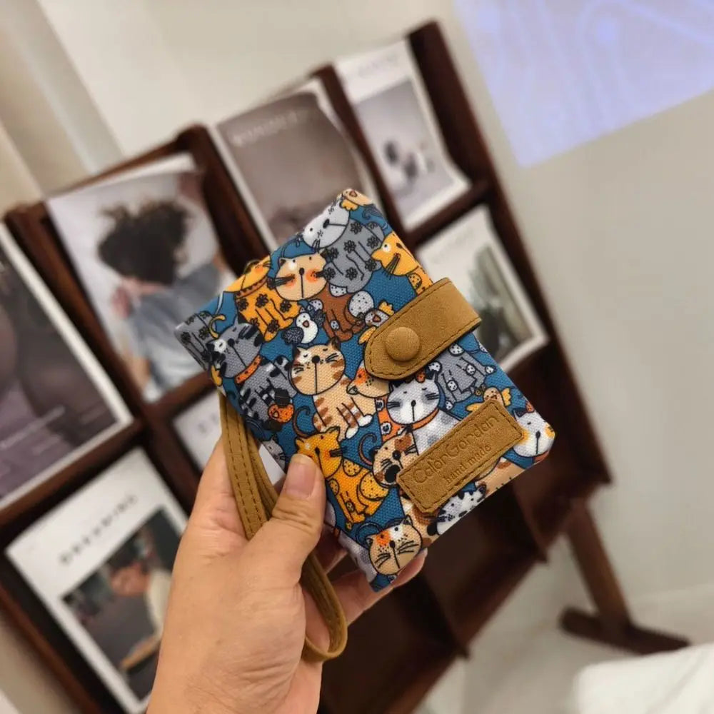 Women Cute Zipper Hasp Short Wallet PU Leather-Capacity Coin Purse Money Bag Frosted Printing ID Card Holder Girl Cute Clutch.