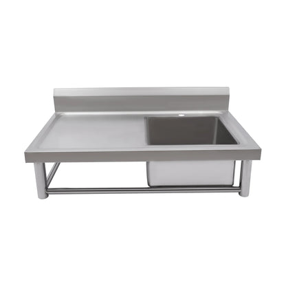 [Edelstahlspüle] 201 Edelstahlspüle – 100 x 60 x 93 cm – für gewerbliche Räumlichkeiten – tiefes Becken