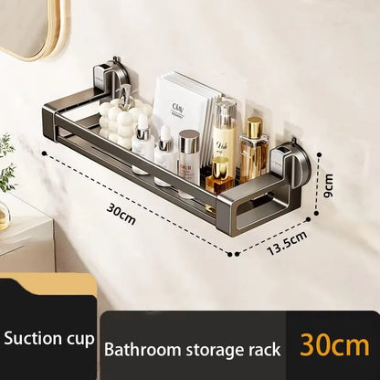 Haushalt Saugnapf Schnalle Badezimmer Dusche Gel Lagerung Korb Wc Ohne Stanzen Waschraum Wand-montiert Lagerung Rack