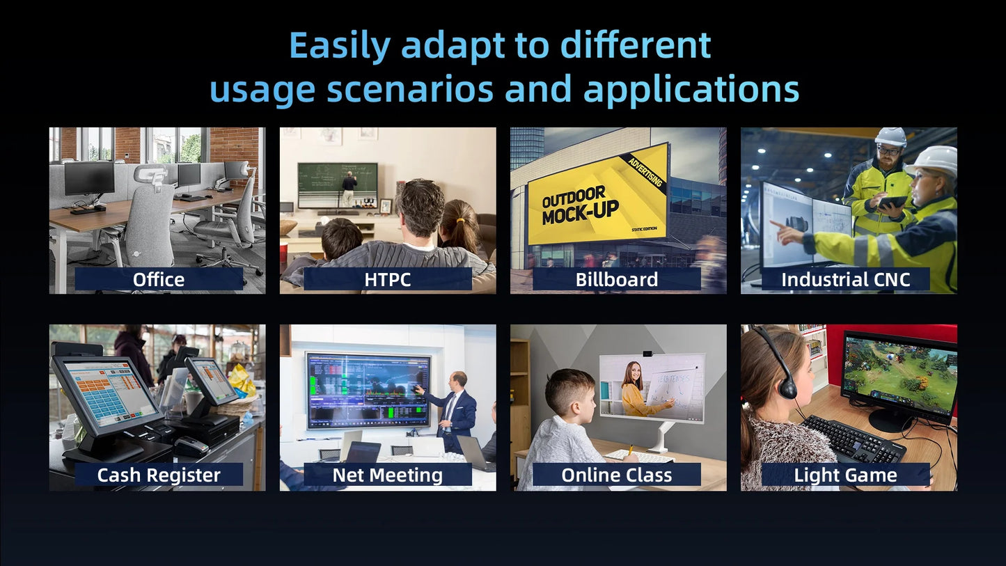 BMAX B4 Turbo Mini PC Windows 11 PC Intel N150 16GB 512GB SSD 2*HDMI 1*Type-C Supports 4K@60Hz 1000MHz Intel Graphics.