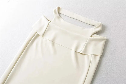 Women Sleek Stretch Knotted Top Fuchsia SLEEVELESS WITH BOAT NECK  ONE-SHOULDER TIE