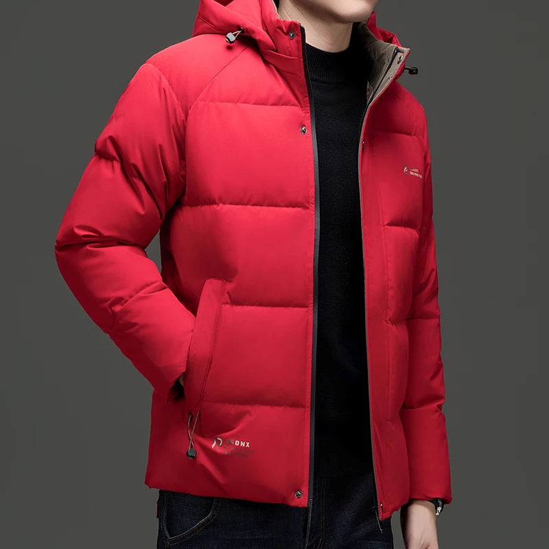Top Grade Designer New Brand Men Parka Jacket Thick Casual Fashion Hooded Cropped Windbreaker Quilted Bubble Coats  Mens Clothes.