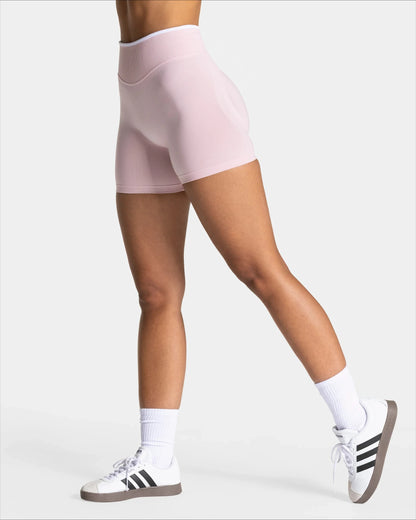 Women's Seamless Gym Solid Color Sports Shorts White Waist Tight High Waist Hip Lifting Yoga Pants Running Sports Shorts