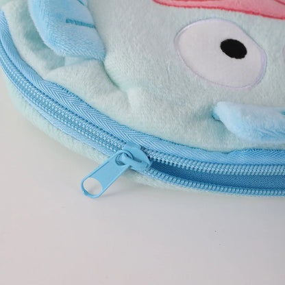 Niedliche Cartoon-Bleistifttasche aus Plüsch, große Kapazität, Bleistifttasche, Aufbewahrung, Kosmetiktasche, Stifthalter, Schreibwaren.