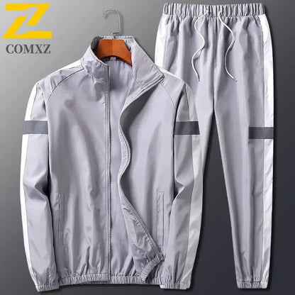 2Pcs Men Tracksuit Hoodie Tops Joggers Pants Tracksuit Set Male Running Jogging Sportswear Hooded Pants Mens Sweat Suit 2024.
