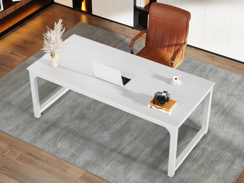 Moderner Computertisch, 63 x 31,5 Zoll großer Chefbüroschreibtisch Computertisch Arbeitszimmer Schreibtisch Workstation