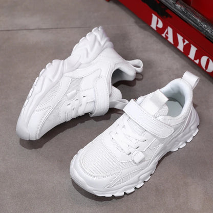 Girl's Fashion Sneakers Lovely Girls Sneaker Outdoor Breathable Mesh Flat Sport Shoes Kids Casual School Walking Shoe Antislip