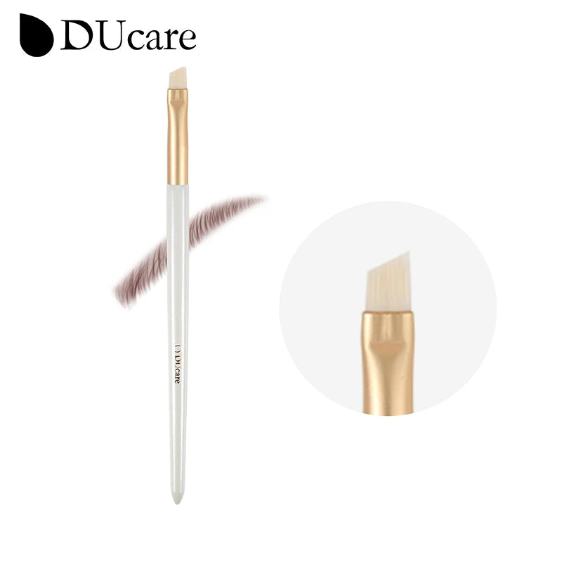 DUcare Eyebrow Brush Eyelash Comb makeup brushes Dual Ended Angled brush Spoolie brush 2 in 1 Lash eyebrow brush set makeup tool.
