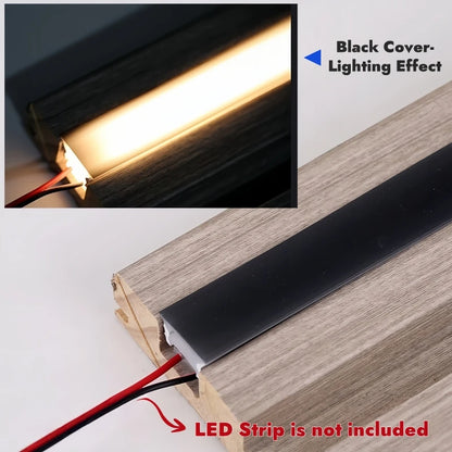 Black Flexible LED Neon Rope Lamp Silicone Tube Diffuser Recessed Channel For WS2811 WS2812B Waterproof Ribbon Neon Strip Lights.