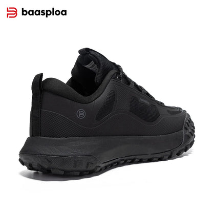 Baasploa Wanderschuhe Herren Outdoor Wasserdicht Camping Beständig Rutschfeste Turnschuhe Männlich Lässig Leichte Schnür-Wanderschuhe