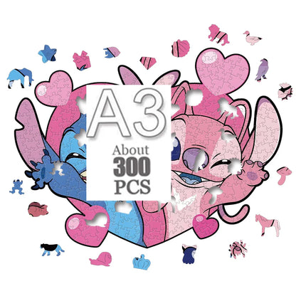 Cartoon animal wooden puzzle Film elements figure Popular classics wood jigsaws for adult kids Educational toy.