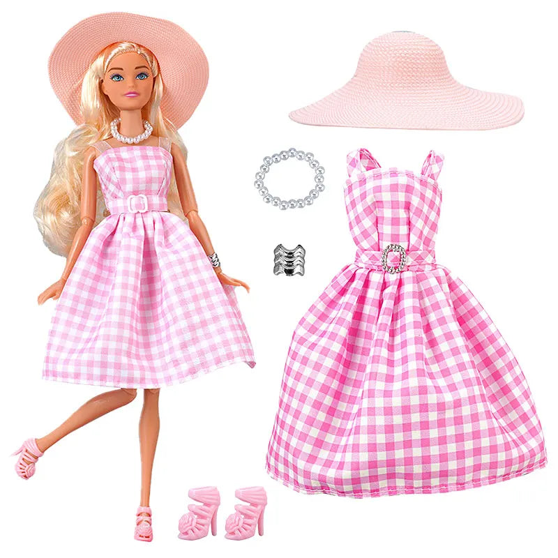 NEW 25 Style Doll Clothes Outfits Pink Winter Sweater Coat Dress Pant Costume Doll House Accessories Christmas Girls Gift.