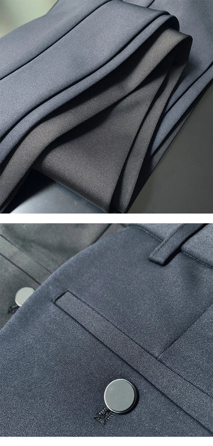 Men Suit Pants Dress Pantalone Hombre Stretch Slim Formal Trousers Calça Masculina Solid Color Casual Pants Fashion Men Clothing