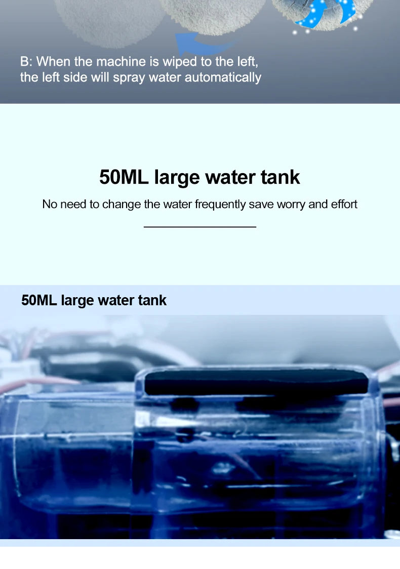 PuRuiKai robot electric automatic window cleaning Robotic vacuum cleaner, with remote control, two-way automatic spray.