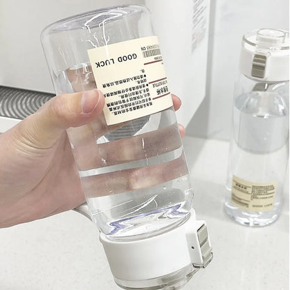 Portable Transparent Kawaii Water Bottle Sports Water Cup Plastic Handy Cup Outdoor Travel Office Essential Water Bottle ]Cup.