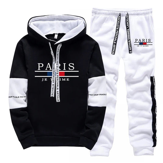 Casual Hot Sale Men's Tracksuit Hooded Long Sleeves Single Piece Sports Sweatshirts And Daily Sweatpants Comfort Outdoor Jogging.