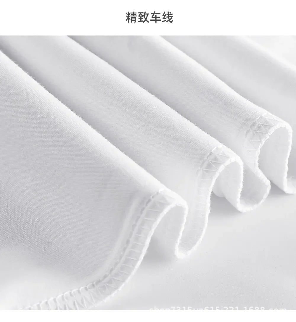 Summer Light Green Heavy Weight 300G Short Sleeved T-shirt Cotton  Men's Loose Casual Base Shirt Korean Tee Women's.