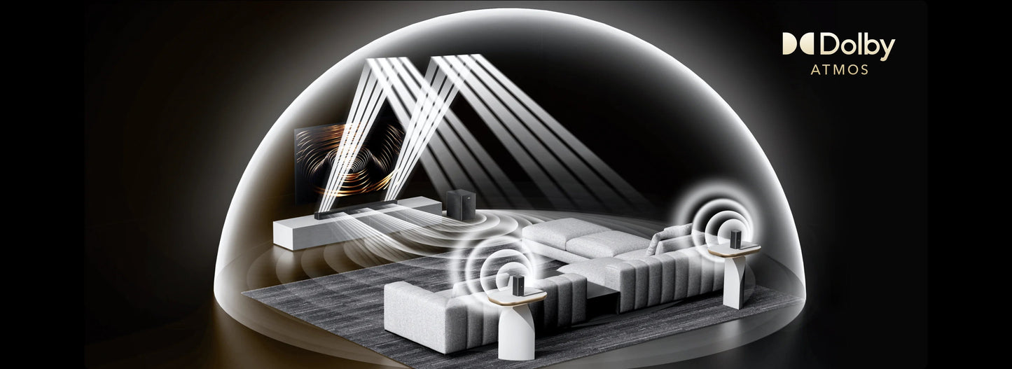 ULTIMEA Skywave X40 5.1.2ch Wireless Surround Sound System for TV with Dolby Atmos, Home Cinema Soundbar with Wireless Subwoofer.