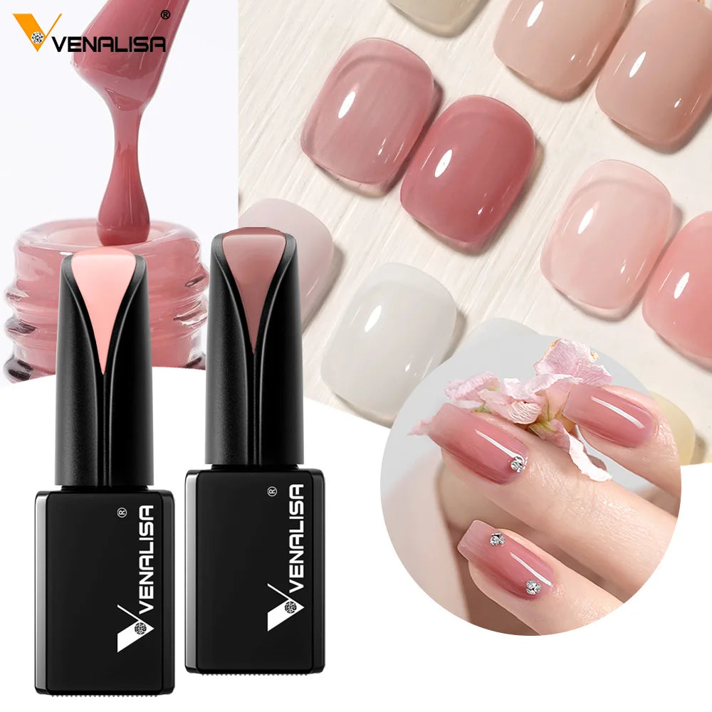 15ml VENALISA Gel Nail Polish Highly Pigmented Full Coverage Nail Gel Lacquer Semi Permanent Beauty Matt Top Coat Gel Varnish.