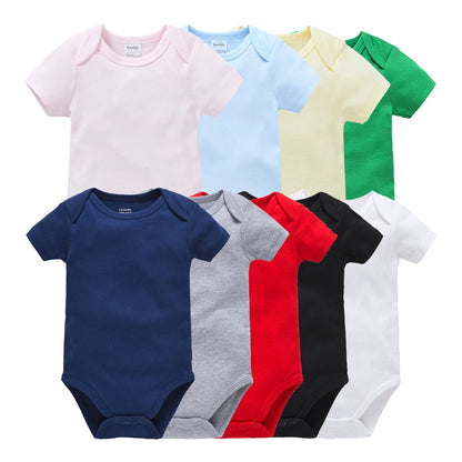 Hochwertige Baby Stram pler Jungen Kleidung Musselin leere Bodysuit Mädchen rosa einfarbige Overall einteilige Säuglings produkte 0-24m