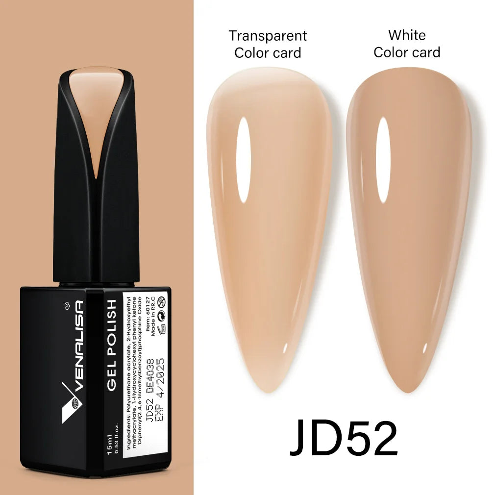 15ml VENALISA Gel Nail Polish Highly Pigmented Full Coverage Nail Gel Lacquer Semi Permanent Beauty Matt Top Coat Gel Varnish