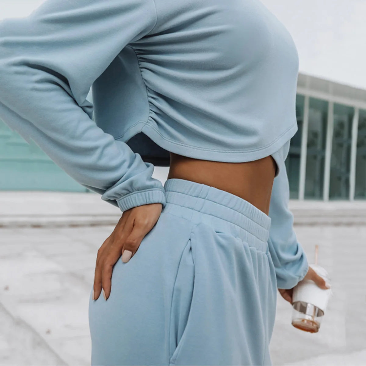 Fashion Tracksuit 2 Piece Set Autumn Winter Pullover Top + Long Pants Sports Suit Female Sweatshirt Sportswear Suit For Woman.