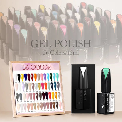 15ml VENALISA Gel Nail Polish Highly Pigmented Full Coverage Nail Gel Lacquer Semi Permanent Beauty Matt Top Coat Gel Varnish.