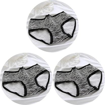 3Pcs/set Women Sexy Cotton Panties Underwear Seamless Soft Briefs Skin-Friendly Female Lingerie Mid-waist Black Underpants.