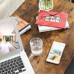 VASAGLE Schreibtisch,  Computertisch, Bürotisch, für Arbeitszimmer, Schlafzimmer, 50 x 100 x 75 cm, Industrie-Design