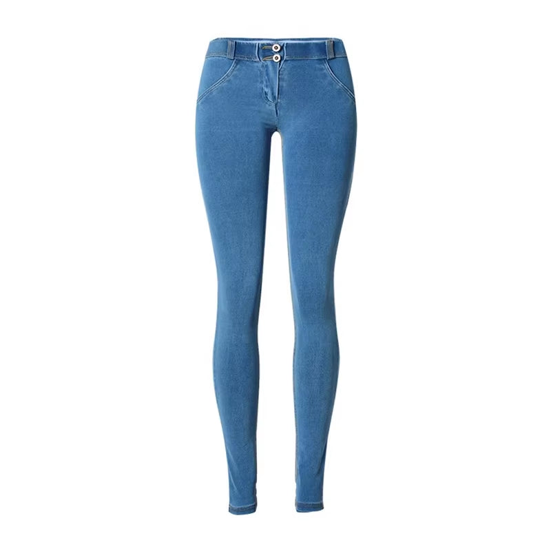 Stretch Jeans Low Waist Women Tight Skinny Denim Pants Buttock Push up Leggings Female Pull on Pencil Trousers Bodycon Jeggings.