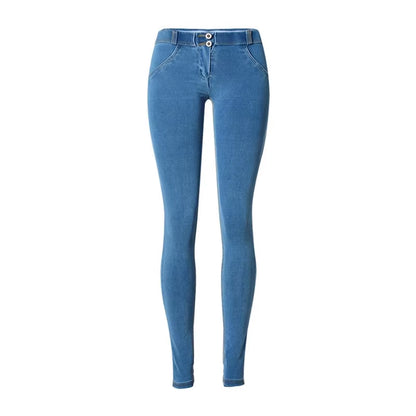 Stretch Jeans Low Waist Women Tight Skinny Denim Pants Buttock Push up Leggings Female Pull on Pencil Trousers Bodycon Jeggings.