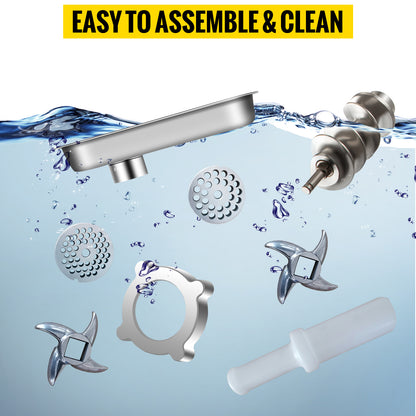 SucceBuy 122 Kg/H 250 KG/H Electric Meat Mincer Chopper Heavy Duty Food Processors Kitchen Appliances Commercial Grinder Machine.