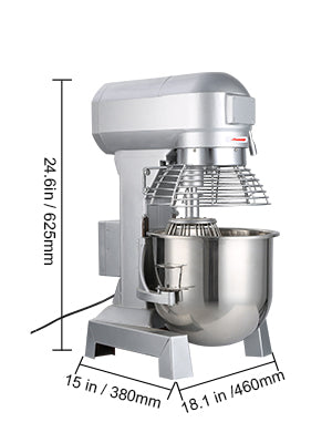 SucceBuy 10- 30L Electric Dough Machine Stainless Steel Commercial Cream Egg Whisk Mixer Processor Kitchen Food Stand Blender.